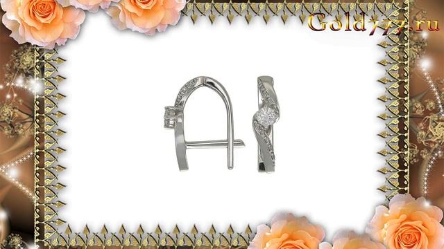 Серьги белое золото 585 пробы. М4С620032