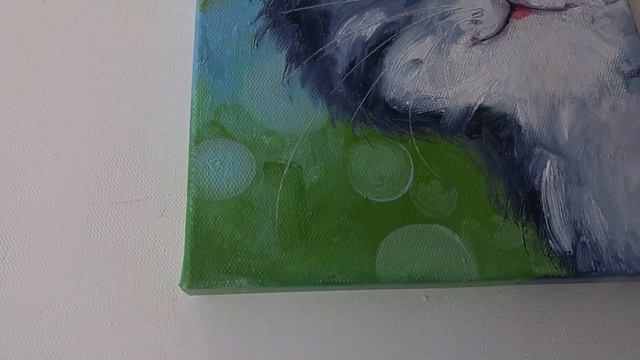 Картина маслом, анималистика: Хитрый котенок 20х30 см. Oil painting, animalistic: Sly kitten