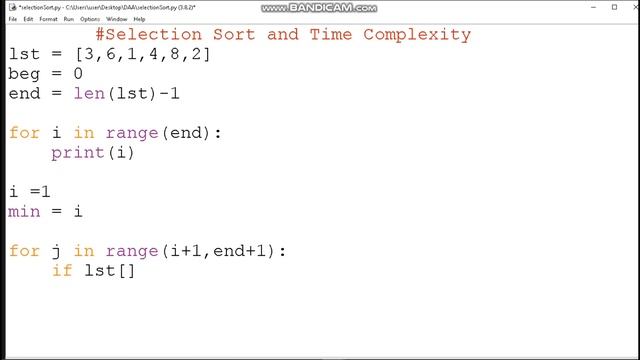 Selection Sort | Selection sort in data structure | Selection sort in python | Sorting in python
