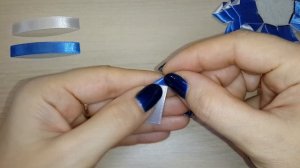 Christmas snowflakes from ribbons/Новогодние Снежинки из лент. Заколки Снежинка Канзаши