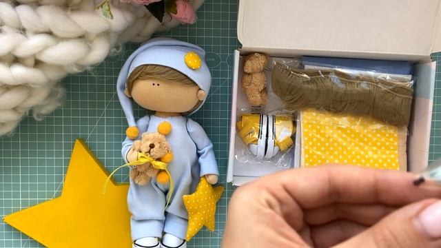 Набор для шитья куклы - текстильная кукла мальчик Томми| Handmade Fabric doll boy Tommy