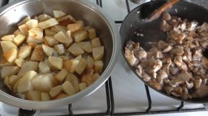 Жареная картошка с грибами  Рецепт жареной картошки с маслятами