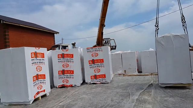 Разгрузка блока на плиту. смотреть онлайн