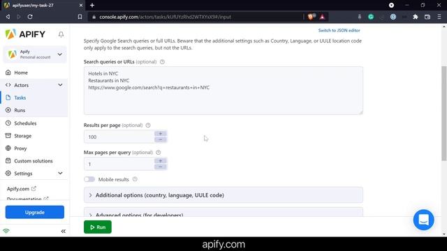 How to extract data from Google Search with Google SERPs Scraper