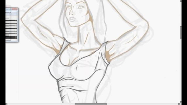 How to draw female? Рисую женскую фигуру #2 смотреть онлайн