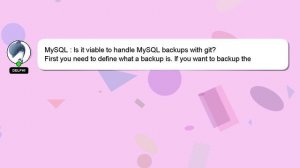 MySQL : Is it viable to handle MySQL backups with git?