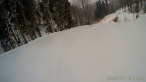 Спуск с Южного склона, Роза Хутор.