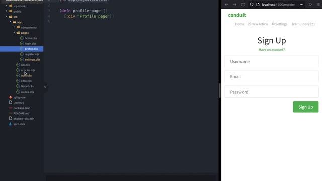 ClojureScript for React Developer - 16. Reitit Nested Routing + Profile Page