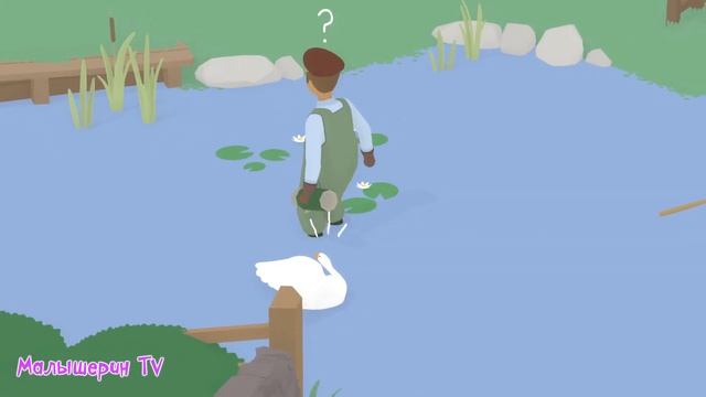 НАДОЕДЛИВЫЙ ГУСЬ - как достать всех?! Untitled Goose Game #1 смотреть онлайн