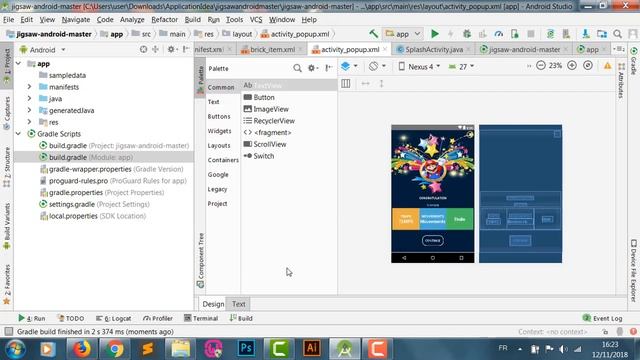 design editor is unavailable until a successful build Android studio