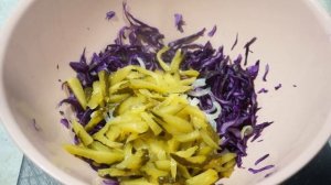 САЛАТ из КРАСНОКОЧАННОЙ КАПУСТЫ, нежный, сочный, хрустящий