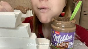 DRY SAWN CHALK & PASTE | СУХОЙ ПИЛЕНЫЙ МЕЛ & ПАСТА | CHALK | #asmrchalk #chalk | @SweetChalk