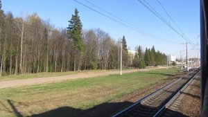 Посёлок Киевский-Бекасово Сортировочное-240 км из окна ЭД4М-0181 28.04.2019