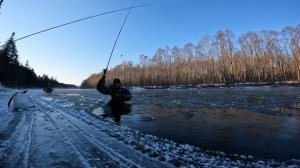 Горная рыбалка на хариуса и ленка. Ловля на мушку крупного ленка и хариуса. Рыбалка в Сибири.