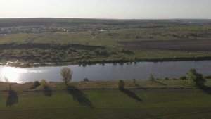 Аэросъемка 4K. Липецкая Область Село Даньшино. Река Дон.