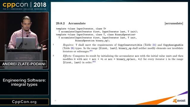 Engineering Software_ integral types - Andrei Zlate-Podani [ CppCon 2018 ]