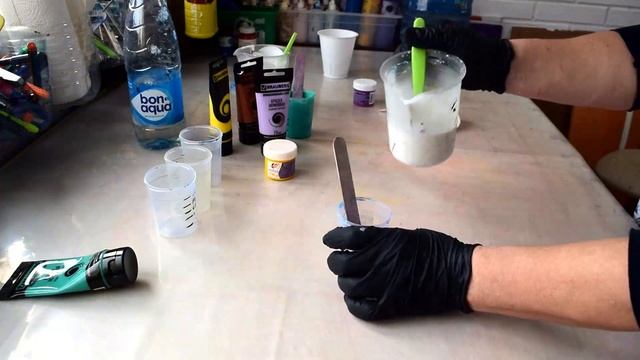 Мастер-класс для начинающих.Часть 3. Акриловая заливка. Готовим краски для акриловой заливки смотреть онлайн