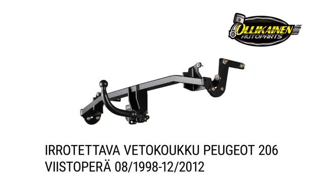 Irrotettava vetokoukku Peugeot 206 Viistoperä 08/1998-12/2012 смотреть онлайн
