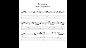 Mimosa by George Benson Jazz Guitar Tab Transcription