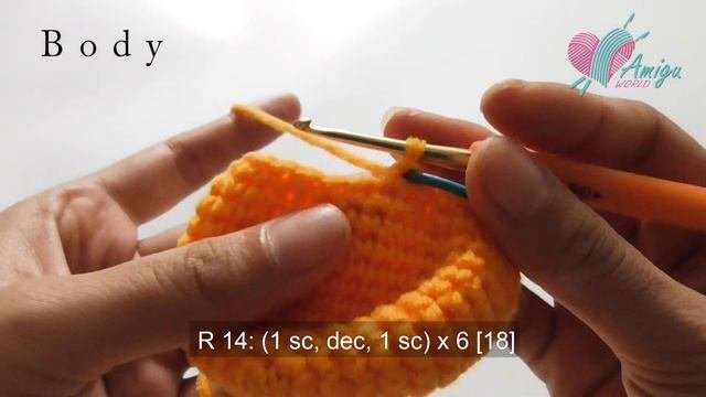 #021 | How To Crochet An Amigurumi Tangerine | Crochet Amigurumi Fruits | Free Pattern | AmiguWorld