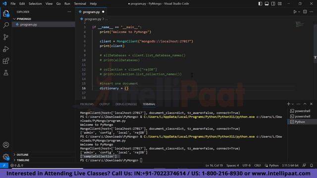 Python MongoDB Tutorial | MongoDB With Python | MongoDB Tutorial For Beginners | Intellipaat