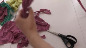 Пряжа из старых футболок Вяжу коврик