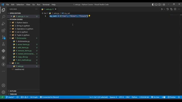 Set in python