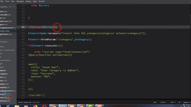 63|| Update Button code||Category 5||Point of sale system in PHP || PHP  8|| #code