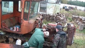 Пуск старых тракторов с пускача (Start of old tractors from the starter (YUMZ, MTZ, T-25 ...)