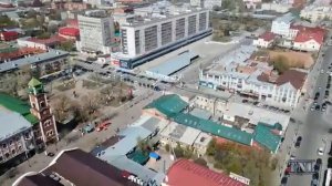 Оренбург с высоты птичьего полёта от Львовича.  Улица Советская.