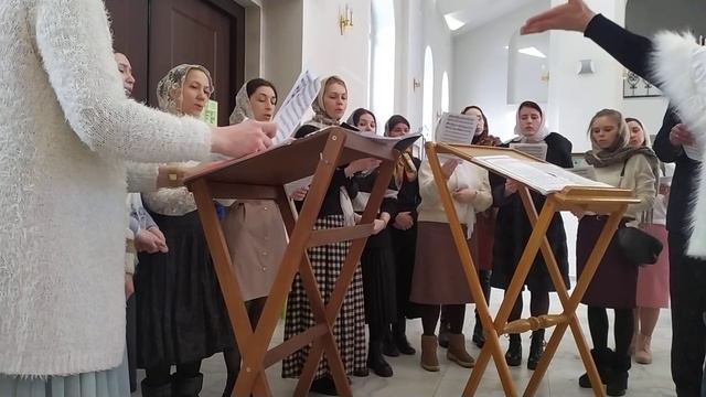 Молодёжный хор храма сщмч. Ермогена в Тушино! Херувимская (Спасская)