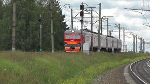 Электропоезд ЭР2Р-7022 перегон Давыдово - Нерская