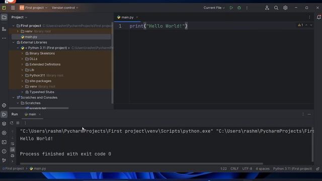 How to print “Hello world” in Python/Pycharm Customization tips - Episode 2 (Python tutorial)