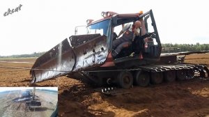 Слетела гусеница у ратрака и как обуть гусеничную ленту.