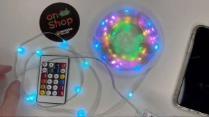 Светодиодные огни RGB IC (с bluetooth) - гирлянда (видео-обзор от магазина OnShop на Wikkeo.com)