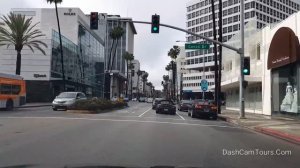 Los Angeles Driving Tour: Movie Filming in Residential Area & Wilshire Blvd