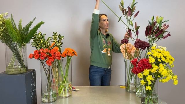 5 букетов из 1 состава  Мастер-класс от Ольги Шаровой