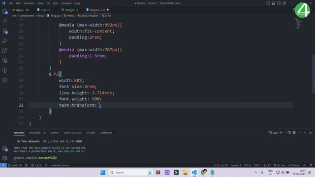 React Responsive Business Website Tutorial Using Nested Selector CSS | React Project | Reactjs | #3