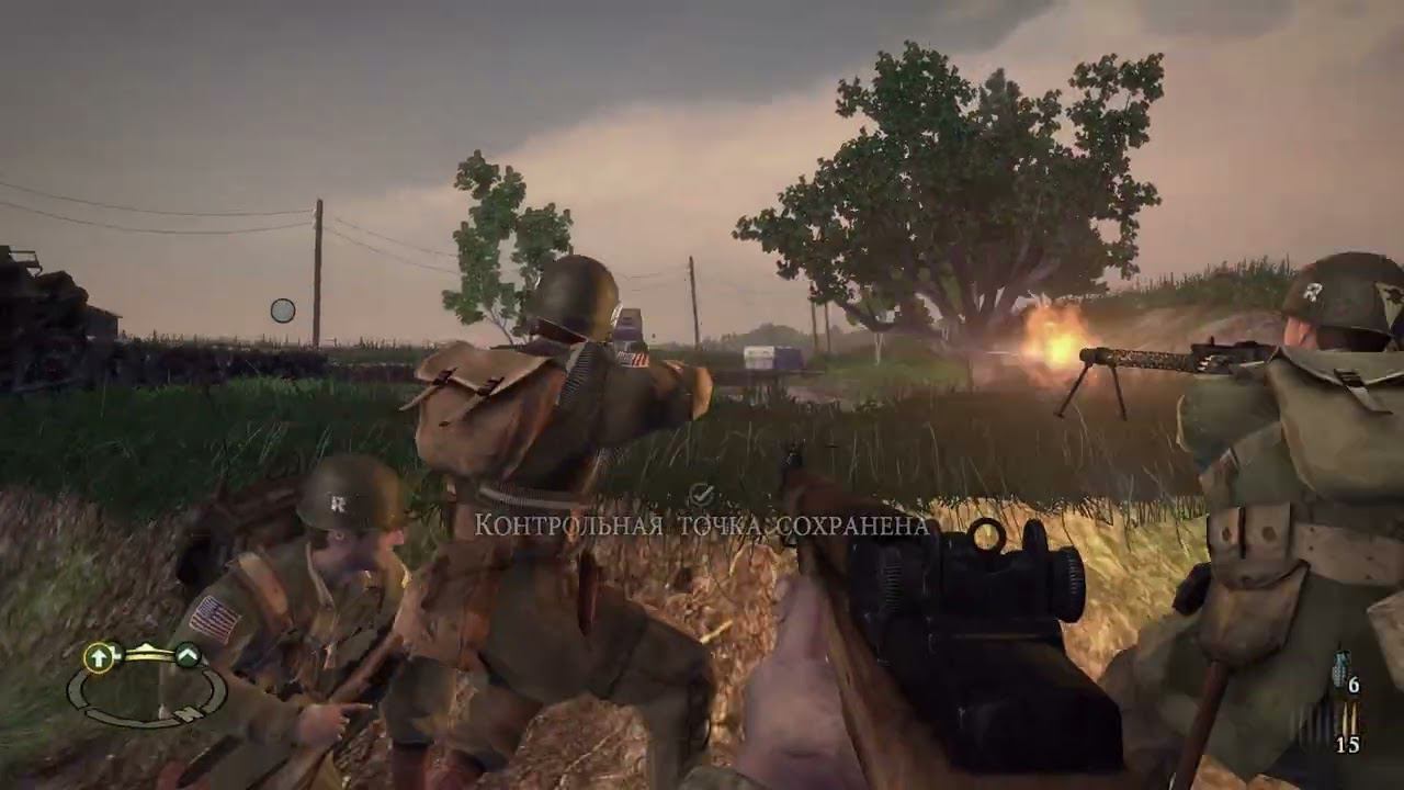 Brothers in Arms. Hells Highway 94 часть Уничтожить первое 88-мм орудие смотреть онлайн