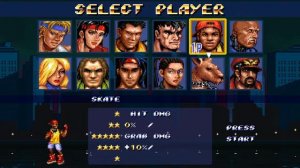 Streets Of Rage Remake V5.2 - All Characters - Hidden and Unlockable - Character Select Screen