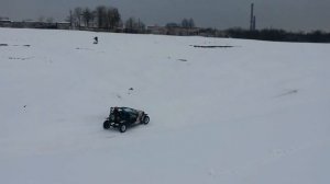 Прогулочный багги из ВАЗ Классика по снегу.