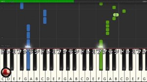 Aozora no Rhapsody - Kobayashi-san Chi no Maid Dragon OP - EASY Piano Tutorial(Synthesia) by TAM