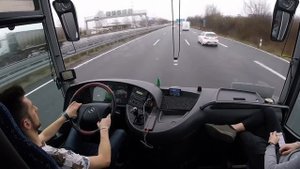 Mercedes-Benz Tourismo Bus Coach POV Germany Autobahn POV/Dash Cam