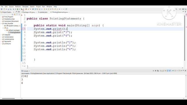 Difference Between print() and println() || RK's Java смотреть онлайн