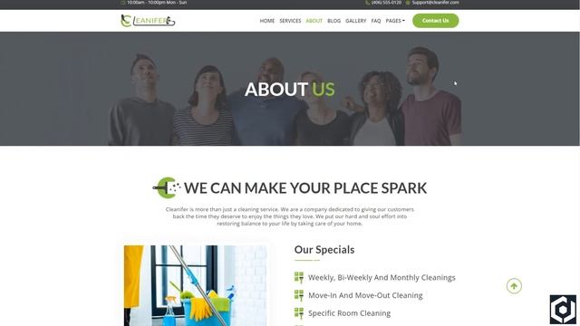 Cleanifer | Cleaning Service | Bootstrap Template | DesignToCodes