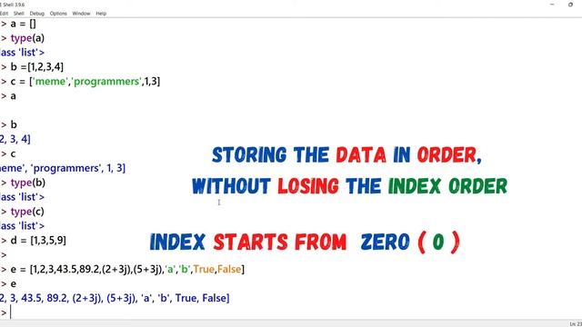 #22 Python Lists In Telugu | List Data Type & Indexing Declaration | Python For Beginners In Telugu