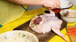 Обалденная Фаршированная Курица в духовке