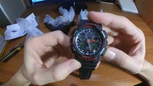 Копия часов Casio G Shock GA100 с Aliexpress обзор, настройка