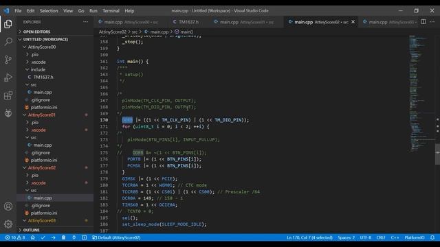 Счетчик очков для настольных игр на Attiny13 и TM1637 смотреть онлайн