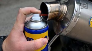 WD-40 в глушитель мотоцикла